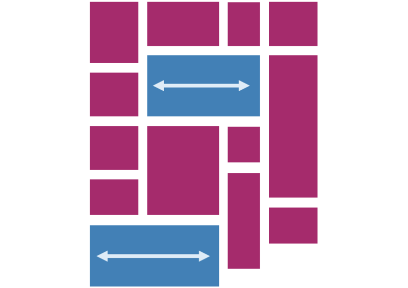CSS Masonry — items spanning multiple tracks